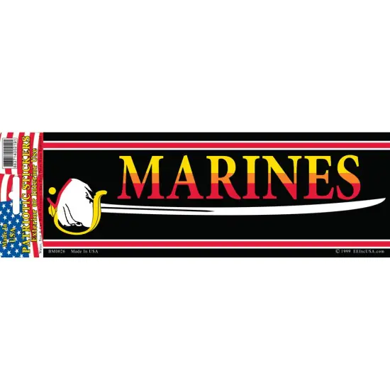 U.S. Marines NCO Sword Bumper Sticker 3-1/4"X9" {1}