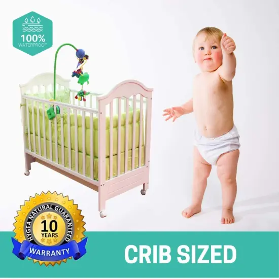 Hygea Natural 6 Gauge Vinyl Bed Bug Mattress/Box Spring Cover-Crib Size 28"x52"x6" {2}