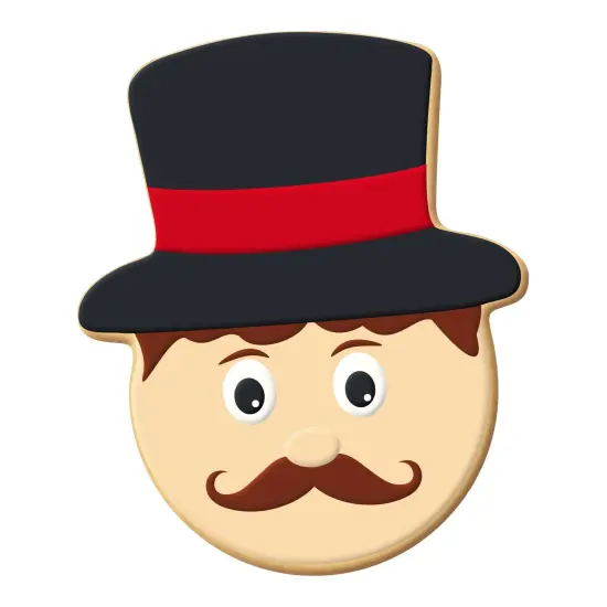 Snowman Face With Hat Cookie Cutter 3.75 in B1583, CookieCutter.com, Tin Plated Steel, Handmade in the USA {5}