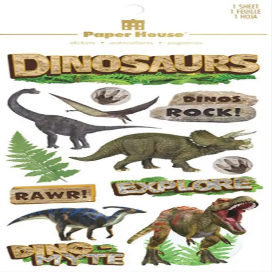 Paper House Dinosaurs Dimensional Stickers {1}