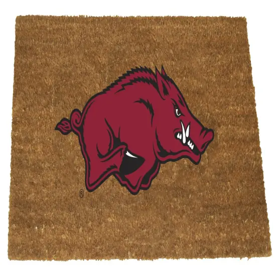 Memory Company NCAA Arkansas Razorbacks Rectangular Coir Door Mat 29.5" x 19.5" Brown {1}