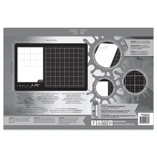 Tim Holtz Travel Glass Media Mat 10.25"X15.5"-Left-Handed {4}