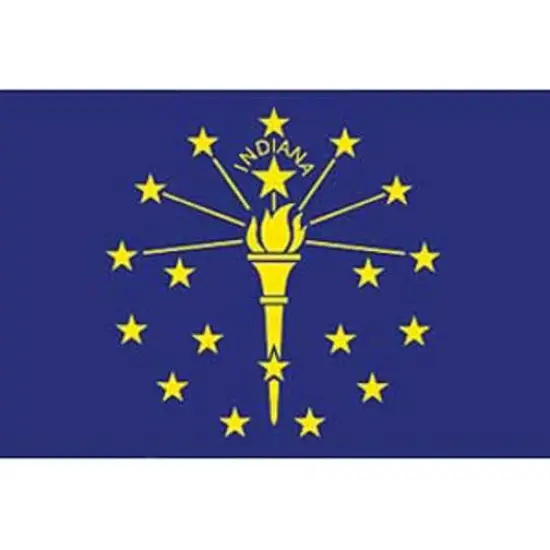 Indiana Flag with Grommets 2ft x 3ft {1}