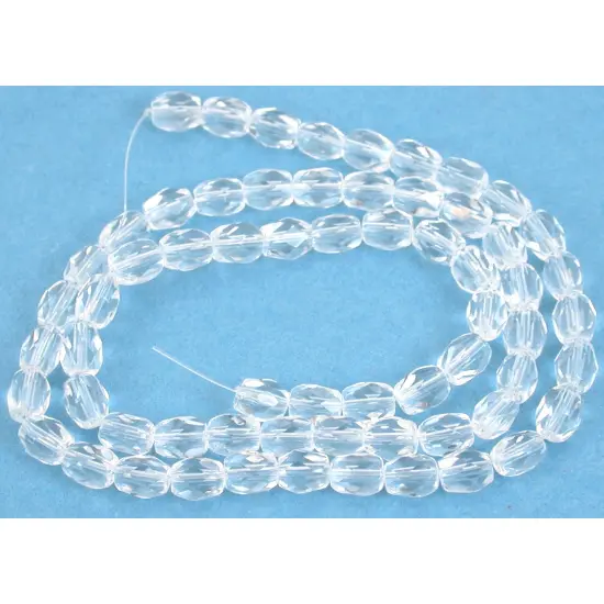 8 Strands Chinese Crystal Fire Polished Beads Various Shapes Light Colors, Clear {3}