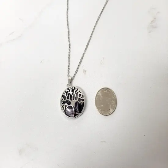 Amethyst Tree of Life Pendant Necklace - Pick Your Chain Length {4}