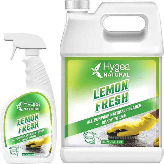 Hygea Natural Lemon Fresh - Natural All Purpose Cleaner Ready to use 24oz Spray + Refill {1}