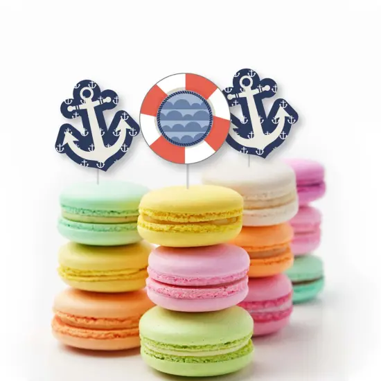 Big Dot of Happiness Ahoy Nautical - DIY Shaped Baby Shower or Birthday Party Cut-Outs - 24 Count {4}