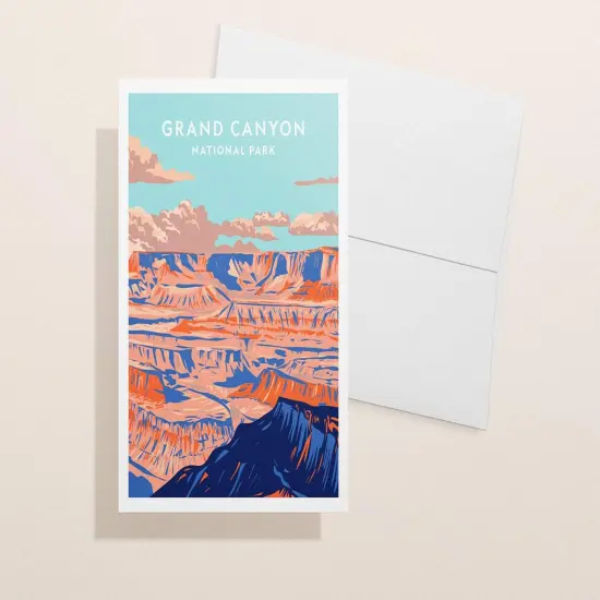 National Park Greeting Cards | Set 2 | Vintage USA Parks with Envelopes | Gift for Nature Lovers | Blank Inside | 100% Recycled Paper {3}