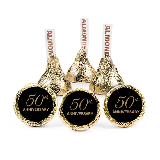 324ct 50th Anniversary Stickers for Hershey's Kisses Candy Party Favors - By Just Candy {1}