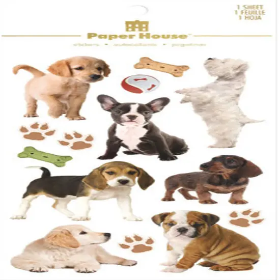 Paper House Puppies Dimensional Stickers {1}