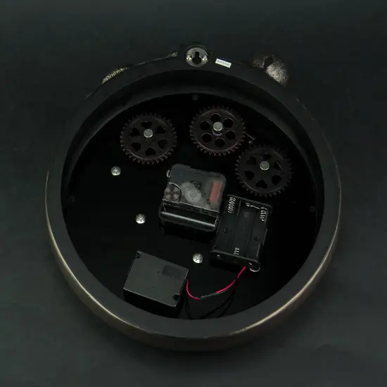 Steampunk Bronze Finish Octopus Porthole Wall Clock With Moving Gears {4}