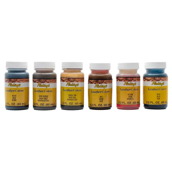 Fiebings Leather Dye 2oz 6/Pkg-Assorted {2}