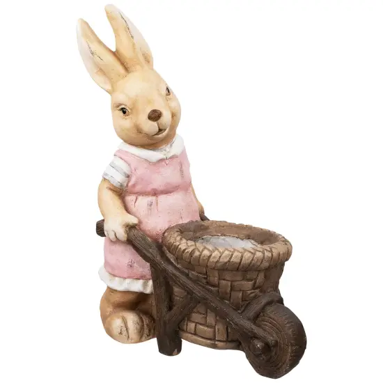 Northlight Girl Rabbit Outdoor Easter Garden Planter - 18.75" Brown {6}