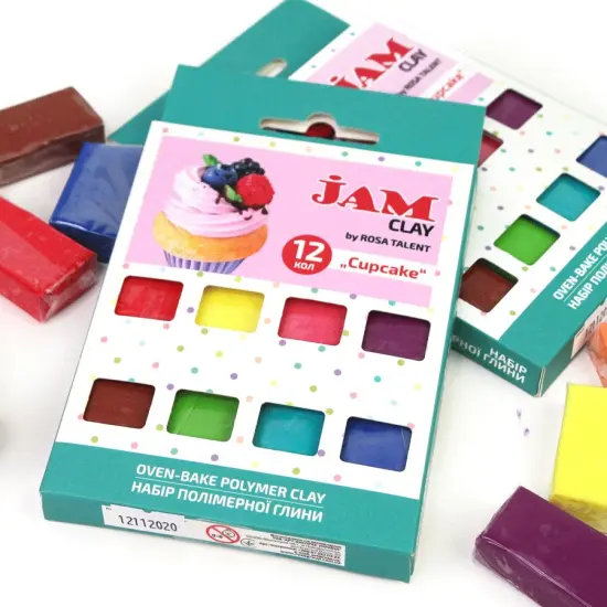 Rosa Talent Cup Cake - Polymer Clay Set. 12*0.04 lb. Jam Clay. {3}