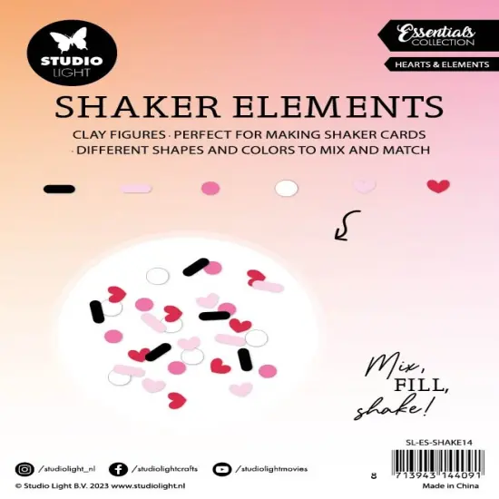 Studio Light Essential Shaker Elements 6/Pkg-NR. 14, Hearts & Elements {2}