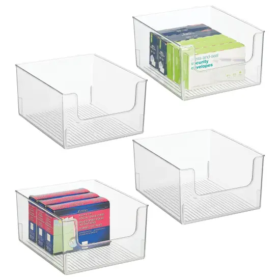 mDesign Office Plastic Storage Organizer Bin with Open Dip Front {1}