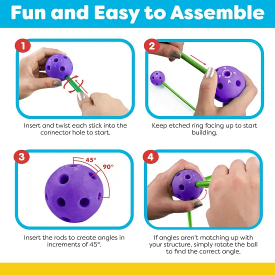 Fun Forts Glow Fort Building Kit for Kids - 81 Pack {4}