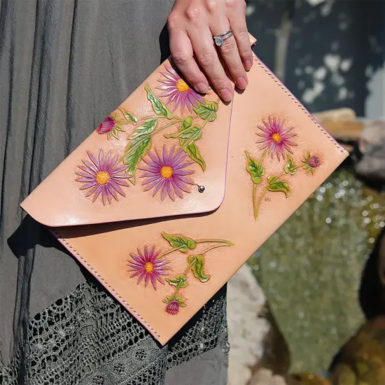 Realeather(R) Crafts Silver Edition Envelope Clutch Kit {4}