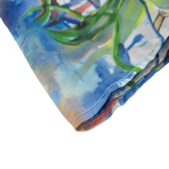 Betsy Drake Angelfish Print Polyester Fashion Scarf 70 X 20 In. {4}