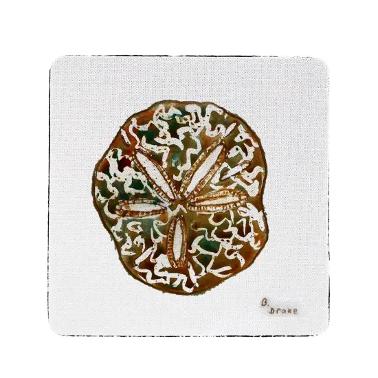 Betsy Drake Sand Dollar Neoprene Coaster Set of 4 {1}