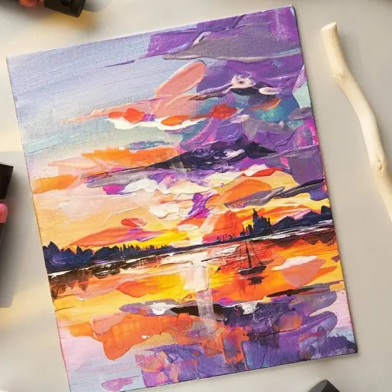 Two 11x14" Artist Canvases - Pre-Stretched Cotton Duck Double Acrylic Gesso {3}