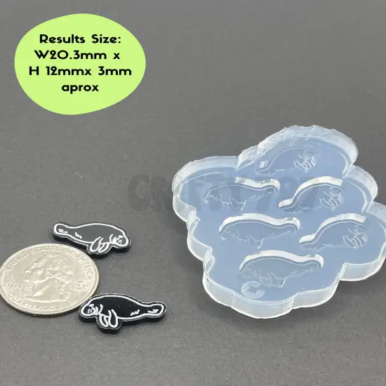 Manatee Earring/Bits Silicone Mold (A13) {2}