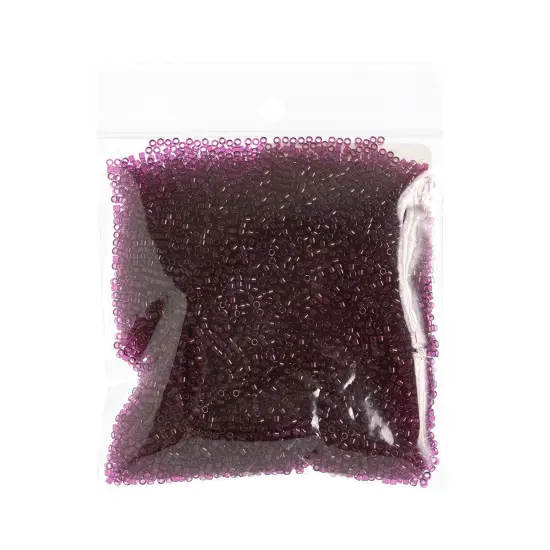 Miyuki Delica 50g Transparent Glass Beads, 11/0 Red Wine (DB1312) {2}