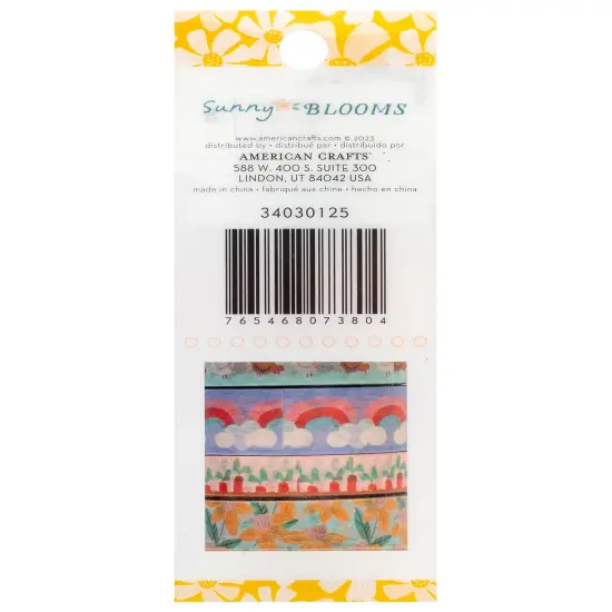 Pebbles Sunny Bloom Washi Tape-8/Pkg {2}