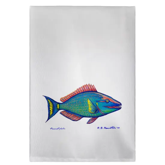 Betsy Drake Parrot Fish Guest Towel {1}