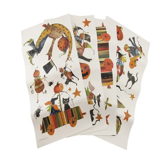 23 Piece Vintage Look Halloween Wall Decals Witchcraft Witch Craft {1}