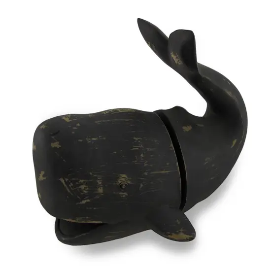 Distressed Finish Whale Top and Tail Bookends Set of 2 {3}