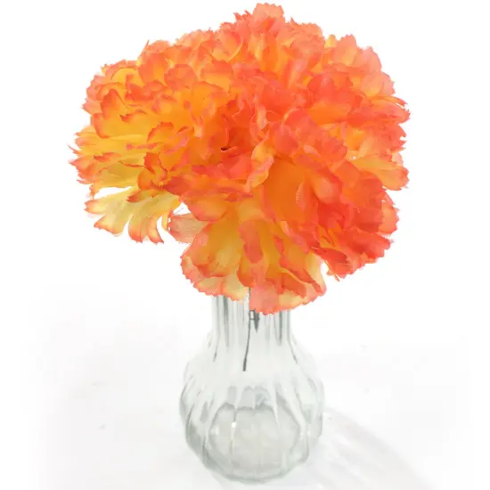 LGBT Carnation Picks: Set of 100, 3.5" Wide, Silk Flowers, Floral Home by Artificial Flowers Orange {5}
