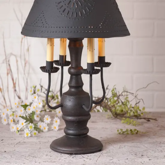 Cedar Creek Lamp in Americana Black with Shade {4}