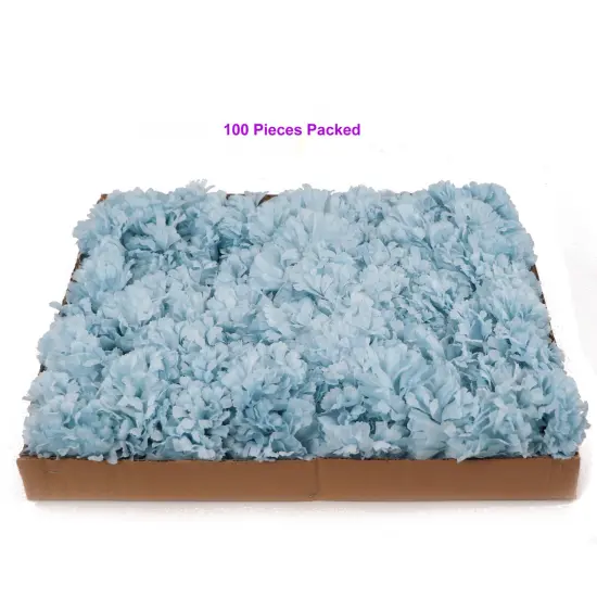 LGBT Carnation Picks: Set of 100, 3.5" Wide, Silk Flowers, Floral Home by Artificial Flowers Blue {3}