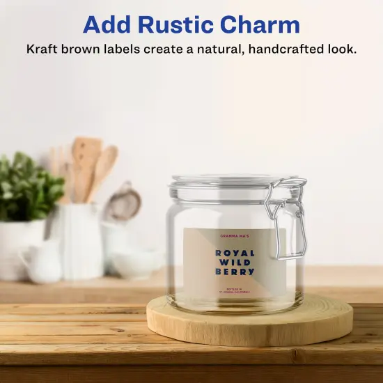 Avery Kraft Brown Rectangle Labels with Sure Feed Technology, 2" x 4", Laser/Inkjet Printable Labels, 250 Total (5784) {6}