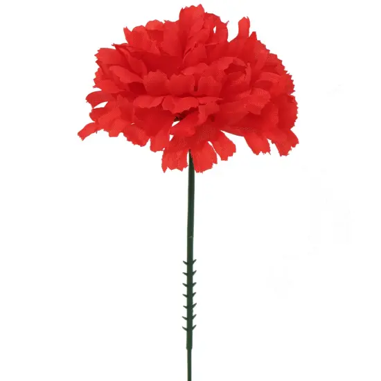 LGBT Carnation Picks: Set of 100, 3.5" Wide, Silk Flowers, Floral Home by Artificial Flowers Red {1}