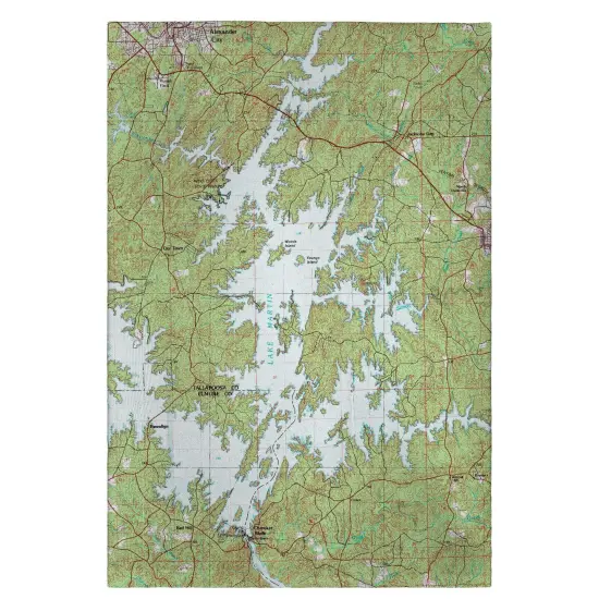 Betsy Drake Lake Martin, AL Nautical Map Guest Towel {1}