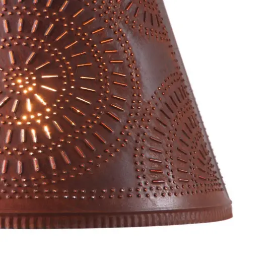 Irvins Country Tinware 14-Inch Fireside Shade with Chisel in Rustic Tin Grey {3}