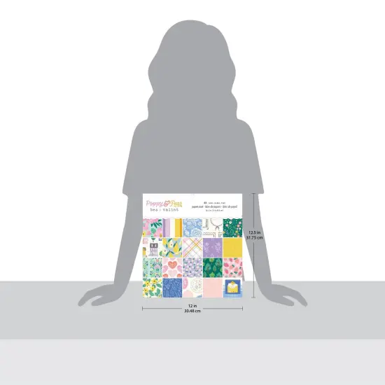 American Crafts Double-Sided Paper Pad 12"X12" 24/Pkg-Black Foil, Whatevs {3}