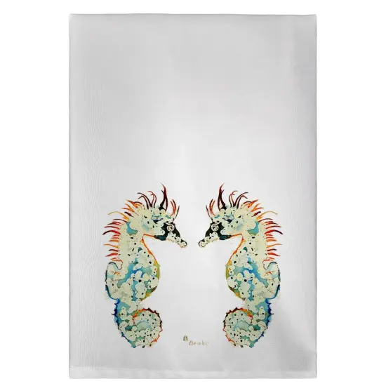 Betsy Drake Betsy's Seahorses Guest Towel {1}