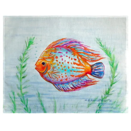 Betsy Drake Orange Fish Place Mat Set of 4 {1}