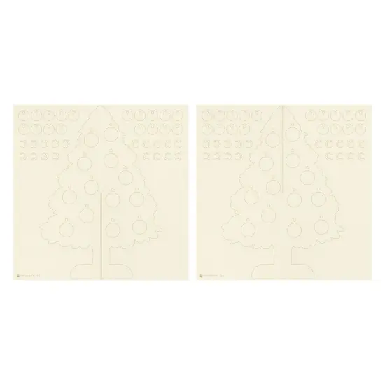 Santa's Workshop Light Chipboard 3D Base 8"X8"-Christmas Tree {3}