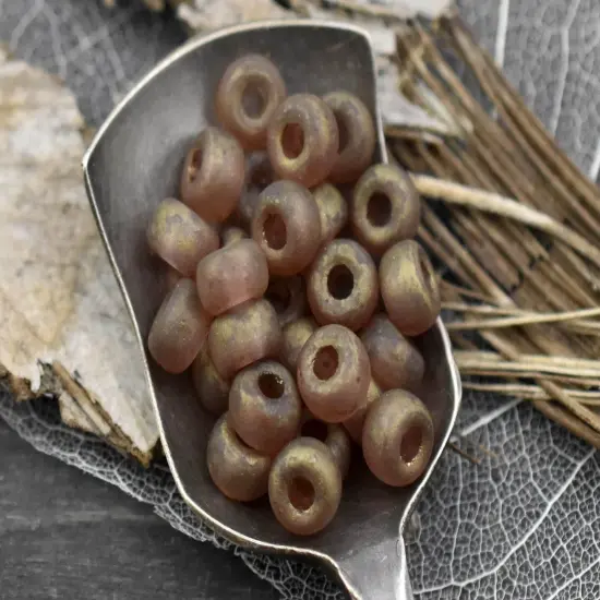 20g Matte Crystal Bronze Luster 2/0 Matubo Beads {2}