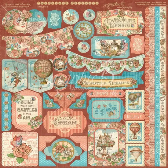 Graphic 45 Collector's Edition Pack 8"X8"-Imagine {2}