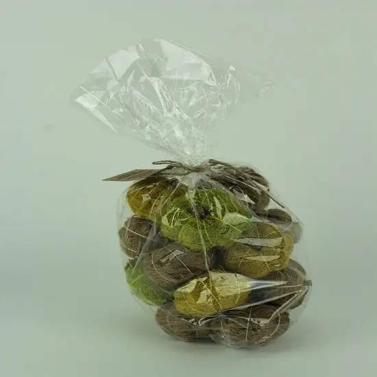 Bag of Natural Brown and Green Dried Angel Vine Decorative Pumpkins {3}