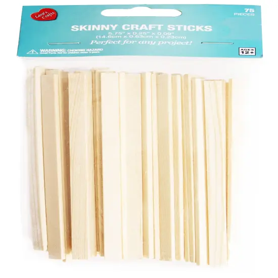 CousinDIY Craft Sticks 75/Pkg-Natural 5.75" {1}