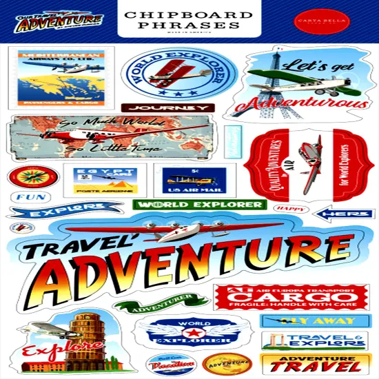Carta Bella Our Travel Adventure Chipboard Phrases {1}
