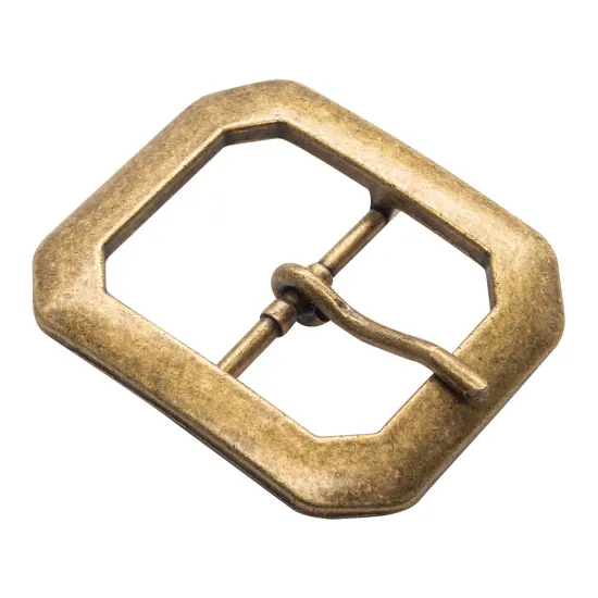 Realeather(R) Crafts Clipped Corner Belt Buckle-Antique Brass {2}