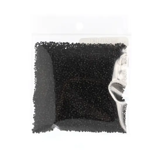 Miyuki Delica 50g Matte Glass Beads, 11/0 Black (DB0310) {2}