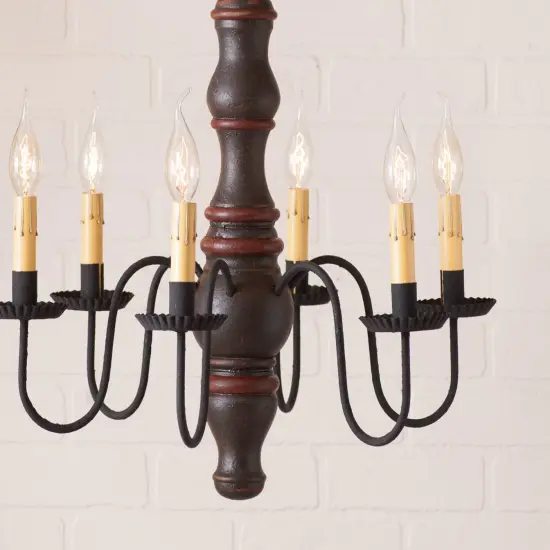 Gettysburg Chandelier in Espresso with Salem Brick {4}